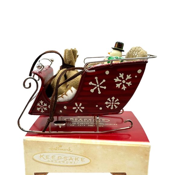 Hallmark Keepsake Ornament Santa's Magic Sleigh 2003 Waiting For Santa Collectio - Picture 5 of 13